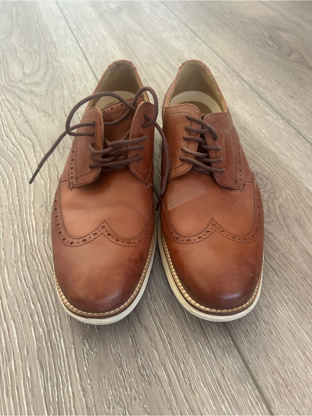 Cole Haan OriginalGrand Wingtip Oxford Leather Tan Size 9M